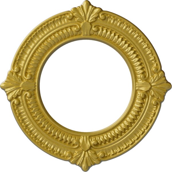 Ekena Millwork Benson Ceiling Medallion (Fits Canopies up to 6 1/8"), 11 1/8"OD x 6 1/8"ID x 5/8"P, Rich Gold CM11BNRGS - main